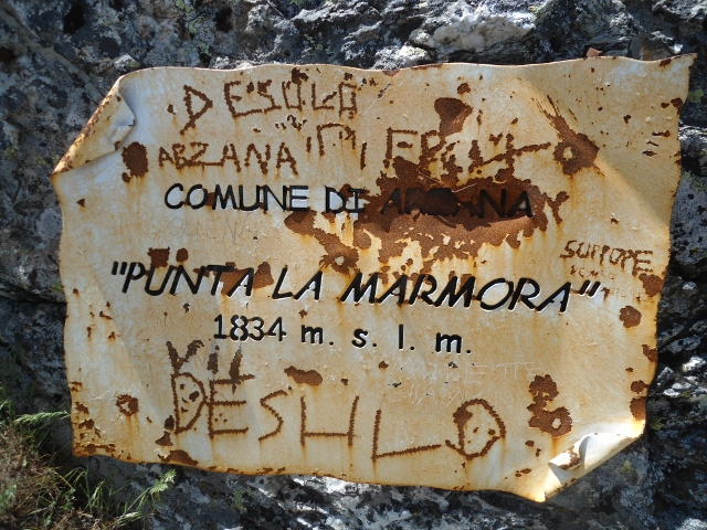 na vrcholu Punta La Marmora 1833m