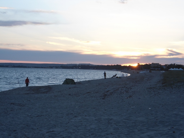 západ slunce na pláži